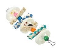 iplusmile Juguete Colgante para Jaula de Pájaros Accesorio para Periquitos Juguete Masticable de Madera Ligera y Colores Vivos para Estimular y Entretener Loros y Aves Color Color Aleatorio