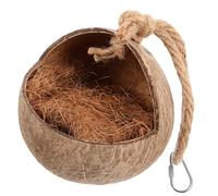 iplusmile Juguete De Nido De Pájaro Hecho De Cáscara De Casa Colgante para Pájaros Escondite De Cocos Nido Colgante para Loro para Uso Jaula De Aves