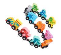 iplusmile Juguete Educativo Tren de Madera con Dinosaurios Coloridos Set para Desarrollo Coordinación Mano-Ojo y Habilidades Motoras para Primeros Aprendizajes