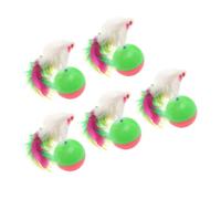 iplusmile Juguete para Gatos Reduce el Aburrimiento y Desarrolla Inteligencia 5 Piezas Ratón de Peluche Tipo Tumbler de Plástico, Creativo y Colorido, Adecuado Hogar y Tienda