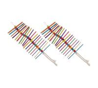 iplusmile Juguetes para Masticar Pájaros 2 Piezas Palitos Masticables de Madera Natural Colorida para Loros y Periquitos Accesorios para Jaulas Que Estimulan la Masticación Juego