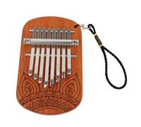 iplusmile Kalimba de Pulgar de Teclas con Patrón Mini Piano Dedo de Madera Natural Instrumento Musical Portátil Ligero y Fácil de Usar para Principiantes y Aficionados