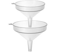 iplusmile Kit 2 Embudos de Cocina Reutilizables Pet, Pequeño y Grande, Color Gris Translúcido, para Aceite, Vino y Líquidos, Relleno de Boca Ancha, Apto para Uso Doméstico y Transferencia