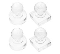iplusmile Kit de 4 Herramientas para Prensar Sombras de Ojos, Sellos de Maquillaje Prensa Cuadrada 9 Compartimentos y Redonda 27 Mm, Accesorio Compacto para Reparación y Retoques