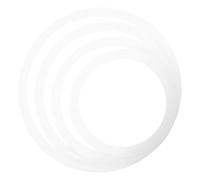 iplusmile Kit de 4 Piezas de Sordina para Batería Acústica y Caja Anillos Silenciosos en Colores Blancos 10/12/14/16 para Uso en Estudios y Ensayos
