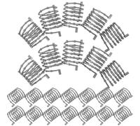 iplusmile Kit de Construcción Militar 30 Piezas Barricadas de Alambre de Púas Plástico Resortes, Color Plateado Gris, Accesorios para Figuras de Acción y Dioramas de Escenas Bélicas