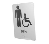 iplusmile Letrero Braille para Baño de Aluminio-plástico Resistente Señalización Inclusiva para Aseo Público Oficina y Hospital Identificación Fácil para Géneros