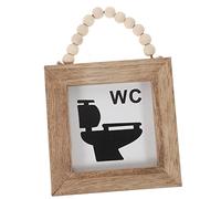 iplusmile Letrero de Madera para Baño Decoración Colgante de Pared para Aseos Cartel de Wc para Hogar y Negocios Diseño Práctico y Estético