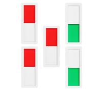 iplusmile Letrero de Puerta Corrediza Acrílico 5piezas Señalización de Baño para Oficina y Hogar, Fácil Instalación y Uso Versátil en Puertas de Baño y Aseo