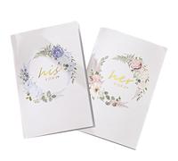iplusmile Libros de Votos Matrimoniales para Él Ella 2 Cuadernos de Papel Resistentes para Boda Diseño Práctico para Novios y Decoración del Día Especial