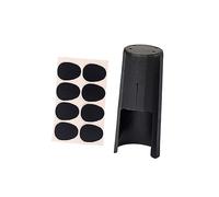 iplusmile Ligadura de Saxofón para Saxofón Alto con Almohadillas Protectoras de Plástico Negro Sonido Claro y Protección del Cañón