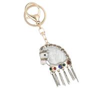 iplusmile Llavero Borla Tradicional China, Colgante de Caballo Gemas de Imitación, Amuleto del Año Chino para Mujer, Accesorio Festivo de Riqueza y Buena Suerte, Obsequio Compacto de