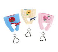 iplusmile Llavero Colgante de Bolsa de Fruta 3 Piezas Mini Charm para Bolso de Compras Diseño Kawaii de Fresa Accesorio Decorativo para Niñas Llavero Divertido y Portátil