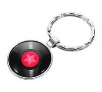 iplusmile Llavero Colgante de Disco de Vinilo Negro, Metal Aleación, Retro | Aros para Llaves, Adorno para Mochila y Cinturón, Estilo Vintage, para Djs y Amantes de Música