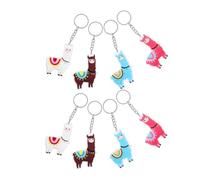 iplusmile Llavero de Dibujos Animados Alpaca 8 Piezas Colgantes para Mochila y Bolso Decoración Festiva para Fiestas Infantiles y Regalos Infantiles