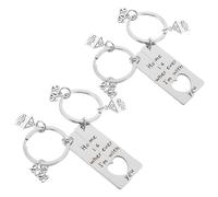 iplusmile Llaveros de Acero Inoxidable 2 Pares Colgantes 2026 para Inauguración de Casa Regalos para Nuevos Propietarios y Compradores de Vivienda Accesorios para Organización de Llaves