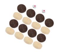 iplusmile Madera para Mesa Juego de Repuesto para Damas y Accesorios para No Perder Fichas Reuniones Familiares y Escolar