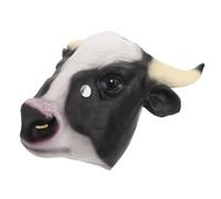 iplusmile Máscara de Cabeza Vaca de Látex Reutilizable para Halloween Carnaval y Fiesta de Disfraces Ligera y Versátil para Adultos Accesorio de Cosplay y Fotografía