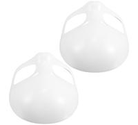 iplusmile Máscaras Blancas para Disfraces de Animales Fursuit 2 Piezas de Plástico Ligero Detalles Óseos Realistas Base para Cosplay y Carnaval Accesorio Versátil para Halloween y