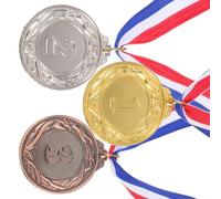 iplusmile Medallas de Metal para Premios Deportivos de Estudiantes, 3 Piezas de Aleación de Zinc para Ceremonias de Premios y Competencias Escolares