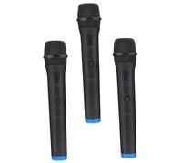 iplusmile Micrófonos Falsos de Plástico Negro para Niños, Set de 3 Piezas Livianas para Juegos de rol, Accesorios para Presentaciones y Teatro Infantil