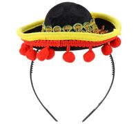iplusmile Mini Aro Cabello Sombreros de México de Tejido Negro, Ligero y No Deformable, para Photo Props y Costume Parties