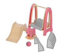 iplusmile Mini Columpio y Tobogán de Juguete para Casa de Muñecas, Accesorio en Miniatura de Abs y Metal, Decoración Realista para Patio de Juegos, Adecuado para Escenas Creativas y Regalos