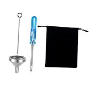 iplusmile Mini Embudo de Llenado para Urna Cremación, Embudo Pequeño de Acero Inoxidable, Kit Destornillador y Bolsa de Terciopelo, para Joyería y Collares Colgantes, Uso Funerario