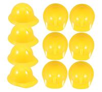 iplusmile Mini Sombreros De Construcción y Cascos De Seguridad para Muñecas, Tamaño Pequeño, Plástico Ligero, Color Amarillo, para Fiestas y Decoración De Mascotas, Pack 10 Piezas