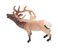 iplusmile Modelo de Ciervo Rojo Sólido de Plástico Ecológico Figura Estática Decorativa para Hogar y Oficina Adorno de Fauna Silvestre Realista para Fotografía y Fiestas Navideñas