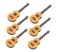 iplusmile Modelo De Guitarra En Miniatura De 6 Piezas: Mini Juego De Instrumentos Musicales, Accesorios para Casa De Muñecas, Accesorios De Fotografía, Decoración Coleccionable para