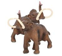 iplusmile Modelo de Mamut Prehistórico 2 Piezas, Figuras de Animales Salvajes Simulación en PVC, Juguetes Educativos Decoración de Escritorio, Modelo Realista de Criatura Antigua