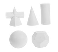 iplusmile Modelos Geométricos 3D Resina Miniatura 5 Piezas para Dibujo Artístico, Yeso Simulado, Figuras De Boceto Prácticas para Enseñanza y Decoración De Estudio