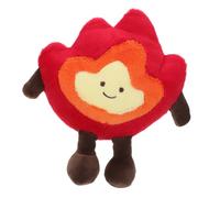 iplusmile muñeco de Peluche Juego de Camping al Aire Libre Tiempo de Juego de leña decoración Falso muñeca de de Dibujos Animados Divertido Accesorio para el hogar Felpa Rojo