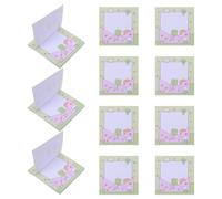 iplusmile Notas Autoadhesivas San Patricio 30 Hojas 7.6x7.6 Cm Patrón Trébol Papel para Oficina y Escuela Decoración Festiva Organizador Portátil