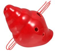 iplusmile Ocarina Cerámica de 6 Agujeros para Principiantes, Instrumento Musical Portátil en Clave de Do, Diseño de Caracol Rojo, Adecuado para Niños y Viajes
