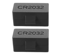 iplusmile Organizador de Pilas de Botón Negro para Baterías de Tamaño Estándar, Contenedor de Almacenamiento Compacto 2 Unidades, Estuche Portátil Multi Ranuras para Uso en Hogar, Oficina