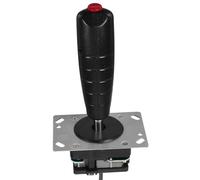 iplusmile Palanca de Control Negro Manija de Control del Joystick Placa de Microinterruptor, Función de Vibración, Plástico E Hierro para Máquinas de Vuelo y Juegos de Simulación