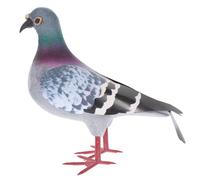 iplusmile Paloma Artificial Realista De Espuma Grande Gris Nieve, Figura De Paloma Plumas Artificiales, Decoración De Jardín Exterior, Adorno De Aves para Césped y Hogar, Estilo Aleatorio