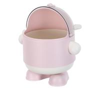 iplusmile Papelera Pequeña para Escritorio de Plástico Rosa con Tapa Mini Bote de Basura Kawaii para Oficina y Hogar Cubo Compacto y Creativo Adecuado para Aula y Cocina