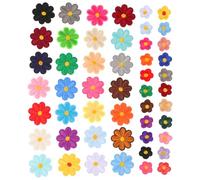 iplusmile Parches Termoadhesivos de Girasol Bordados 50 Unidades 28 Grandes y 22 Pequeños Parches con Diseño de Flores para Coser en Ropa Mochilas y Manualidades Apliques de Tela