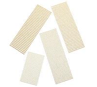 iplusmile Pegatinas de Perlas Autoadhesivas Cara y Uñas 4 Hojas 2800 Unidades en 4 Tamaños 3Mm 4Mm 5Mm 6Mm Color Dorado Decoración Facial y Artística para Maquillaje y Manualidades