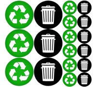 iplusmile Pegatinas para Uso Diario Removibles y Resistentes de Pvc de Reciclaje Autoadhesivas para Botes de Basura en Contenedores de Acero Inoxidable