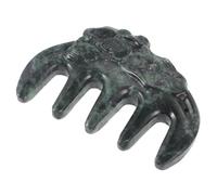 iplusmile Peine de Jade Natural para Masaje de Cabelludo Exfoliante y Desintoxicante Peine Portátil de Dientes para Estimular y Mejorar Salud Capilar