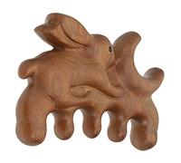 iplusmile Peine De Sándalo De Madera Natural Diseño De Conejo Peine De Masaje Cabelludo Anchos y Suaves Para Diario