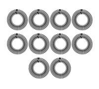 iplusmile Peine Elástico Circular de Plástico Negro 10 Unidades, Accesorio Antideslizante para Cabello Rizado, Soporte Flexible para Diadema en Actividades Diarias