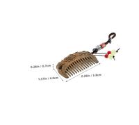 iplusmile Peine Vintage de Madera de Sándalo Mini y Portátil con Tallado de y Pez Pequeño Peine para Viaje para Mujer Amuleto Chino de