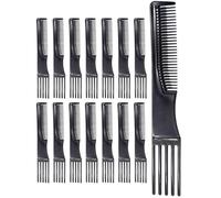 iplusmile Peines Cabello de Doble Cara 15 Piezas, Herramienta para Peinar el Cabello Resistente y Flexible, Peine de Dientes para Peinados Profesionales en Peluquería y Cuidado Personal