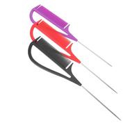 iplusmile Peines Profesionales para Peluquería 3 Piezas Punta de Acero para Seccionar y Cardar Cabello, Colores Morado, Negro y Rojo, Ideales para Trenzas y Teñido en Salones de Belleza