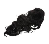 iplusmile Peluca Larga Negra Rizos Naturales Resistente al Calor para Cosplay Fiestas de Halloween y Uso Diario Cabello Ondulado y Estilo Rizado para Mujer Adulta